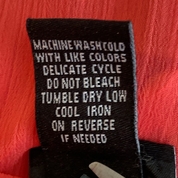 torrid Plus Size 4X Coral Sheer Boho Scoop Neck Casual Blouse 3282 - Picture 9 of 9